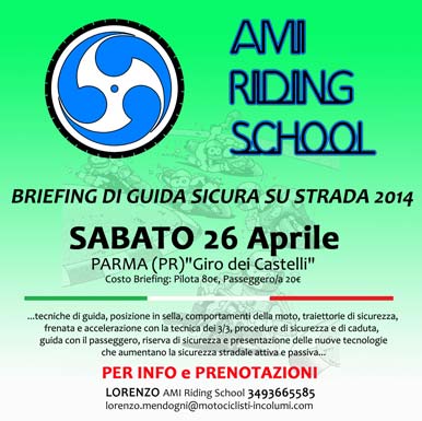 AMI Riding School - Briefing di Guida Sicura Su Strada - Giro dei Castelli - 26 Aprile 2014