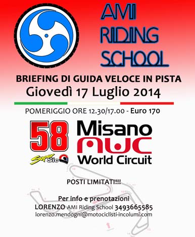 AMI Riding School - Corso di Guida Veloce in Pista a Misano Adriatico (RN) - 17 Luglio 2014