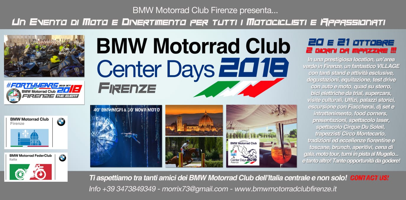 BMW Motorrad Center days Firenze 2018